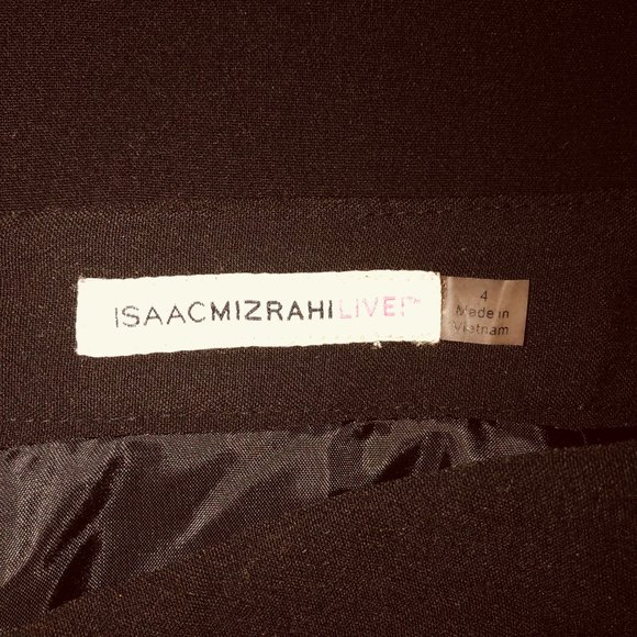 NWOT-Isaac Mizrahi black pencil skirt - size 4 - Picture 4 of 7